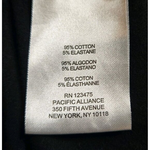 Jones New York Womens Large Crochet Top Blouse Black Bohemian Small 3/4 Sleeve - Picture 8 of 10